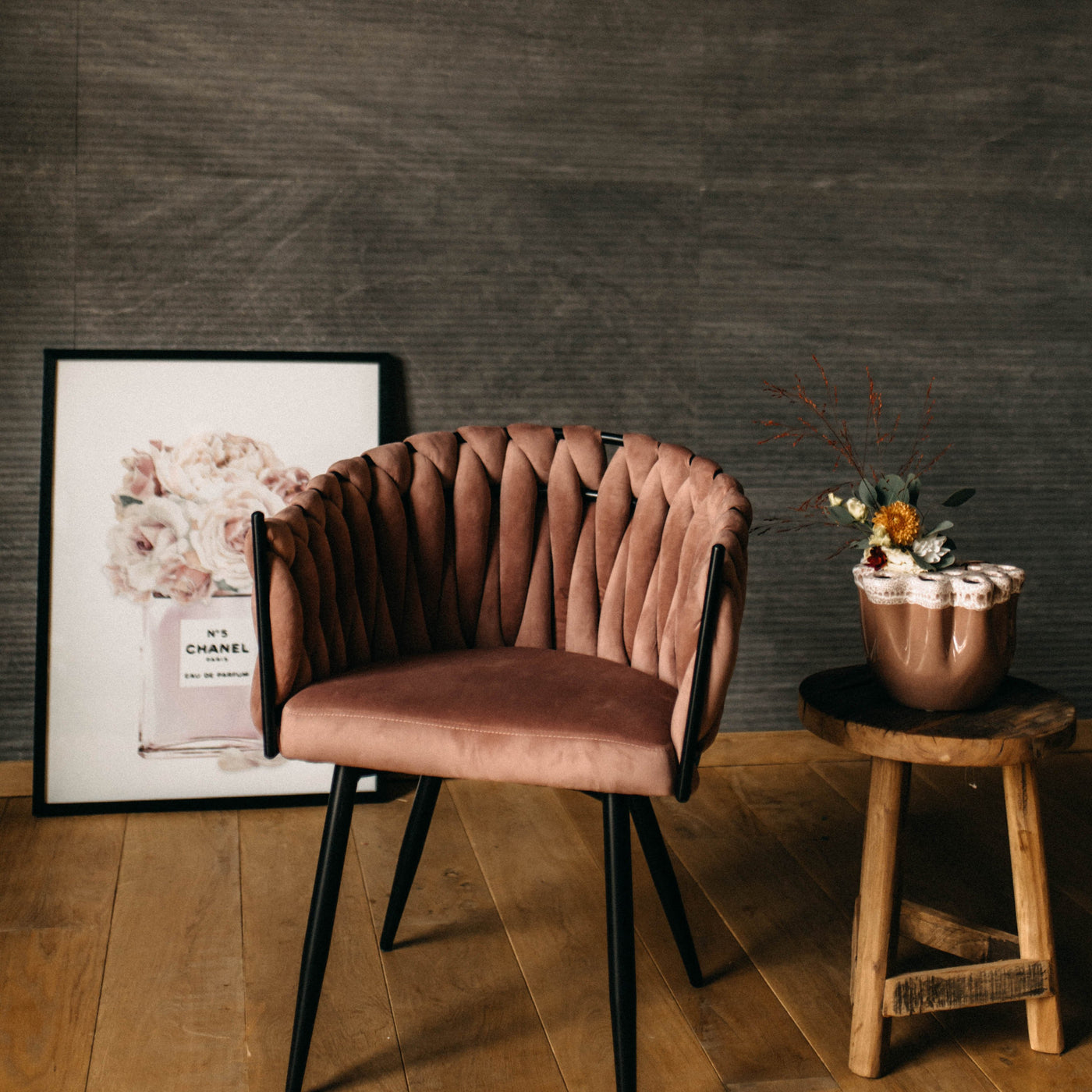 Woven Chair Paris Rosa